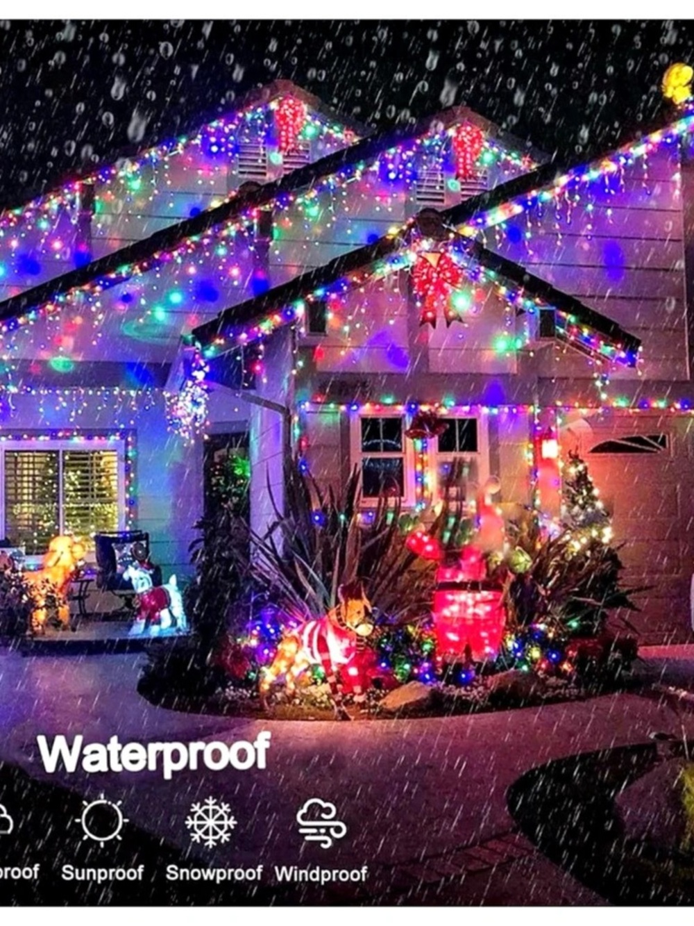 Icicle 40Multicolor Waterproof LED String Lights